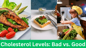 Illustration showing the difference between good (HDL) and bad (LDL) cholesterol and their impact on heart health
