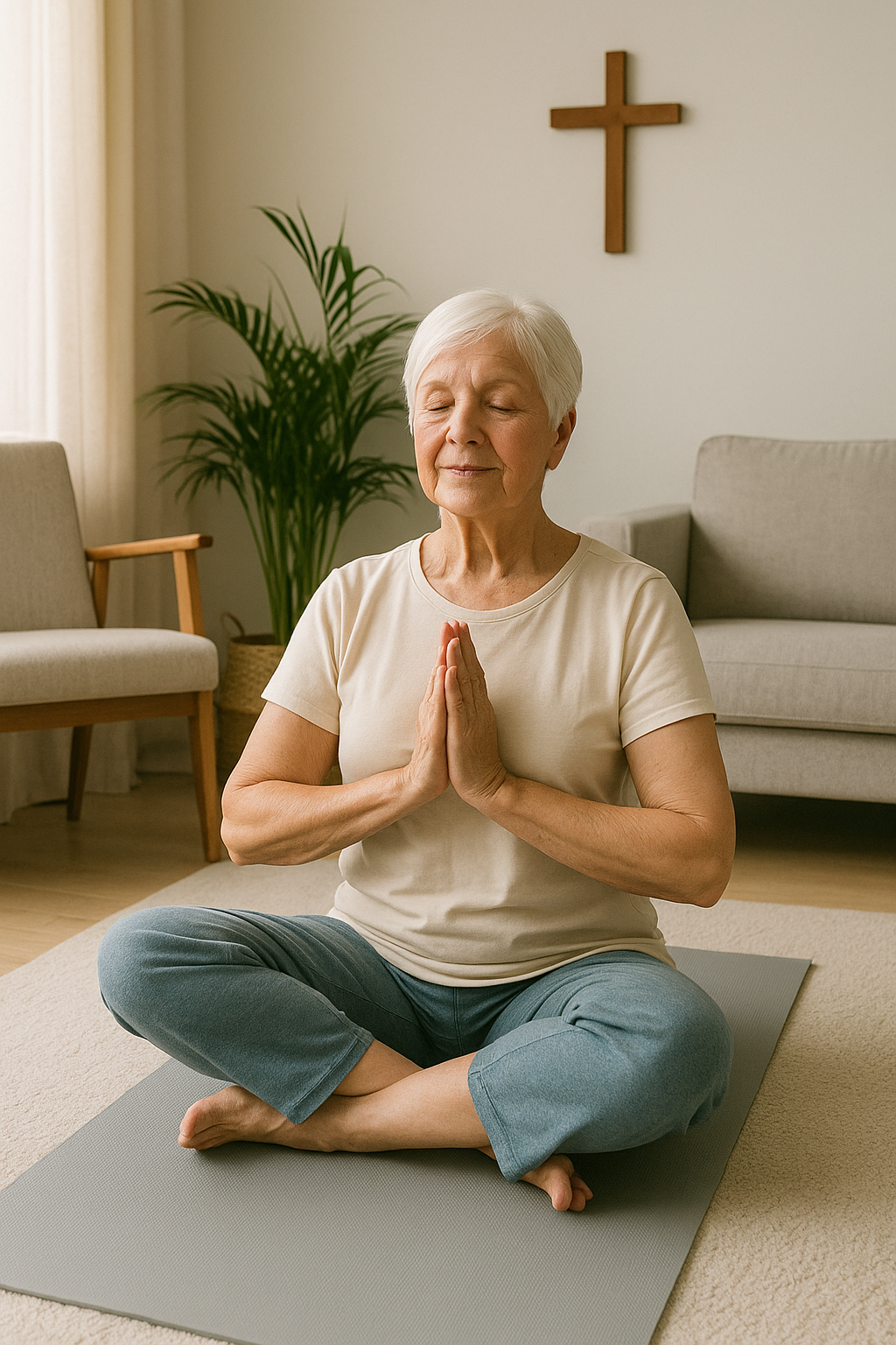 Christian gentle yoga for seniors — Yoga Aid.