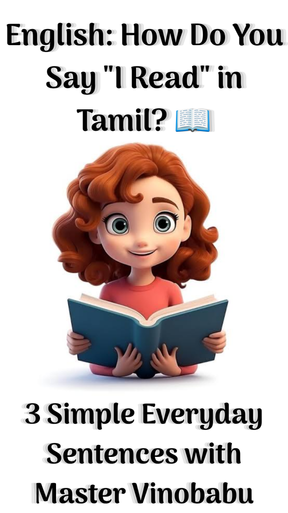 How Do You Say “I Read” in Spoken Tamil? (3 Simple Everyday Sentences)
