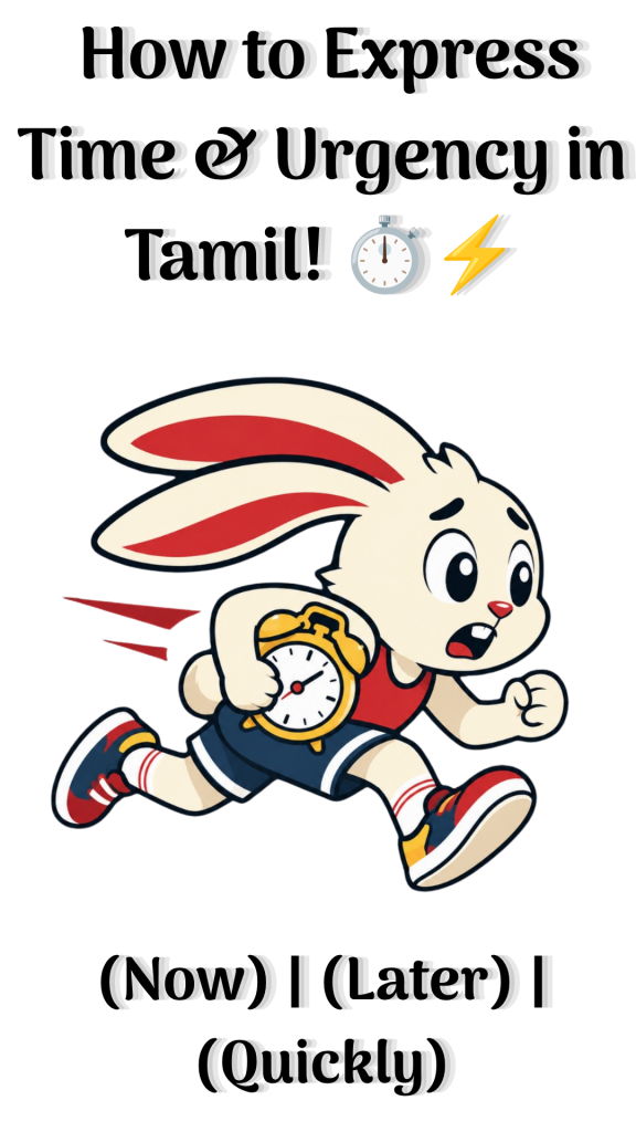 How to Express Time & Urgency in Tamil? (Vocabulary & Examples)