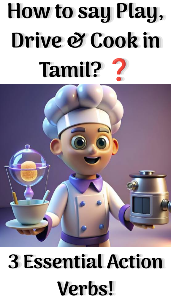How to Say Play, Drive & Cook in Tamil? (3 Essential Verbs)